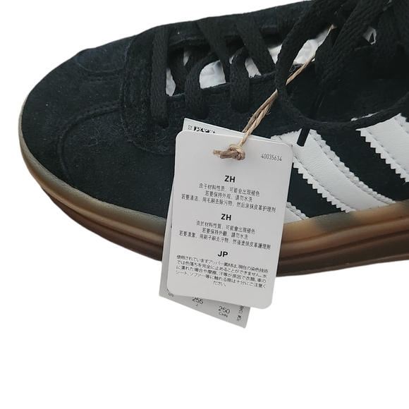 NWT ADIDAS Gazelle Bold Triple Gum Platform Black Suede 8.5 RUNS BIG - Picture 5 of 13